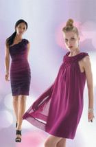 Eliza J Ruffle Chiffon trapeze Dress Sz 6  Fuchsia - £66.18 GBP