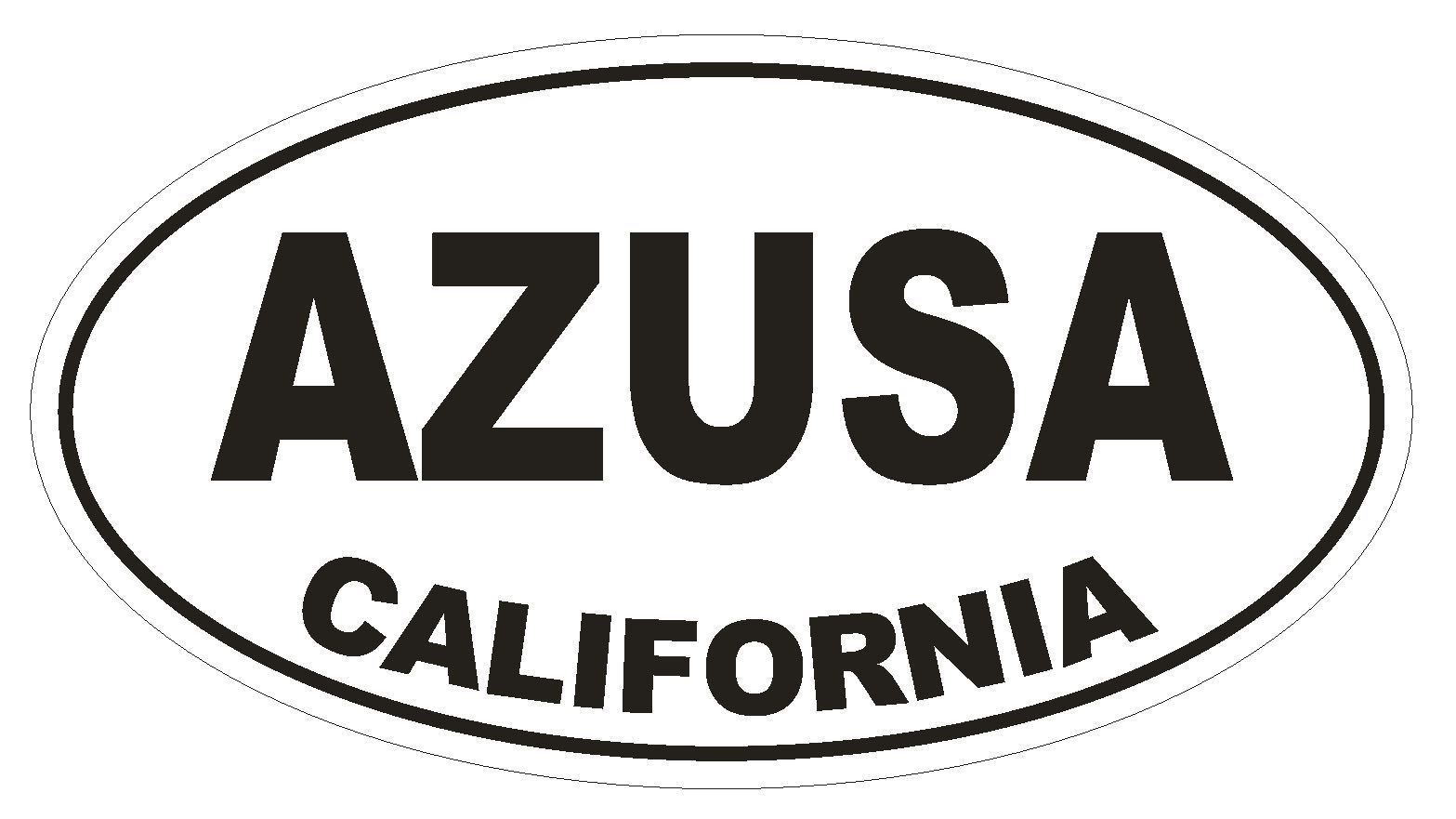 Azusa California Oval Bumper Sticker or Helmet Sticker D2762 Euro Oval - $1.39 - $75.00