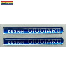 3D Car Stickers 2 Pack Silver Blue Giugiaro Design Logo s Epoxy Decals Dome Stic - £38.72 GBP