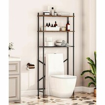 Industrial Metal Wood Style Over the Toilet Freestanding Storage Shelvin... - $139.99