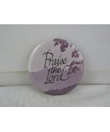 Vintage Religious Pin - Praise the Lord Nature Background - Celluloid Pin  - $15.00