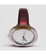 Cute Geneva Platinum WOMEN&#39;S WATCH Red Metallic Toned Band W/ 2&quot; Oversiz... - $469.82 MXN