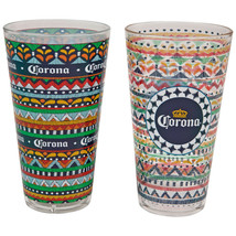 Corona Extra Colorful 2-Pack Pint Glasses Clear - £17.84 GBP