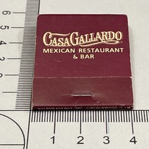 Vintage Matchbook Cover  Casa Gallardo Mexican Restaurant &amp; Bar  gmg  unstruck - £9.89 GBP