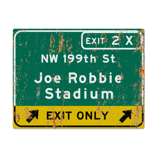 Retro Joe Robbie Stadium Miami Highway Metal Sign - $24.00 - $34.00