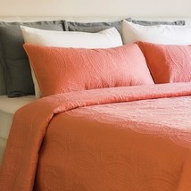 Mezzati Bedspread Coverlet Set Coral-Rose – Prestige, King/Cal King, Coral Rose - £36.67 GBP