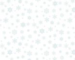 Cotton Snowflakes Snow Winter Christmas White Fabric Print by Yard D500.60 - $13.95