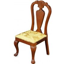 Dining Chair Gold Damask 1.754/3 Reutter Upholstered Dollhouse Miniature - $21.33