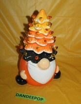 Rae Dunn Light Up Candy Corn Gnome With Tree Topper Figurine Halloween - £75.17 GBP
