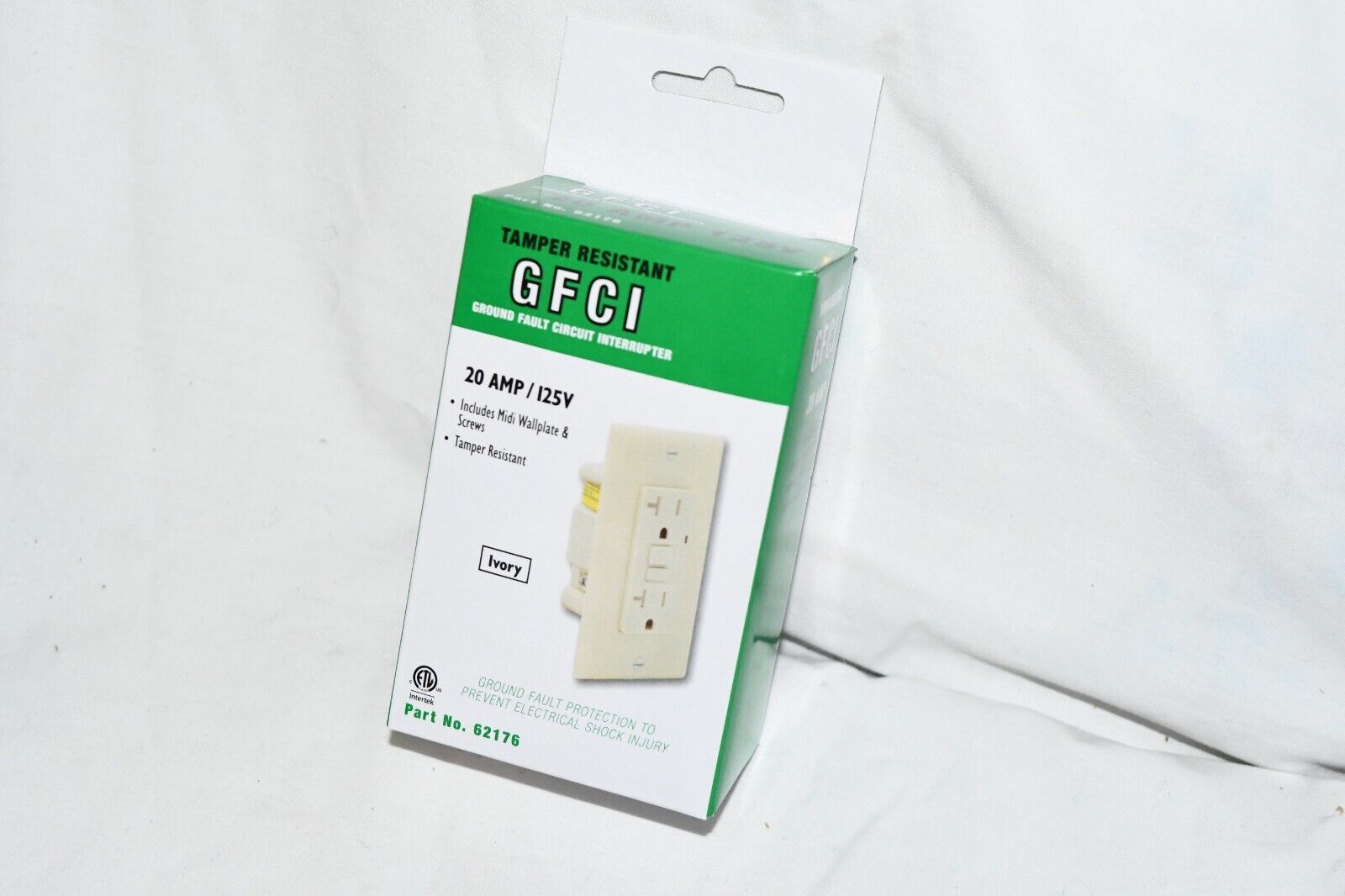 EZ-FLO 62176 Tamper Resistant 20 Amp 125 Volt Self-Test Slim GFCI Outlet... - $16.73