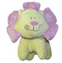 Baby Ganz Yellow Lion Plush Waggle Head Rattle Soft Noahs Ark Stuffed Animal - $11.34