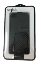 Flip Cover Case For Apple IPHONE 5C 5S Shockproof Protection Carbon Fiber Black  - £6.63 GBP