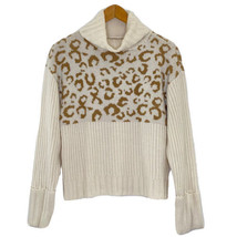 Nine West Turtleneck Sweater Womens size Small Cropped Pullover Knit Off White - £17.92 GBP