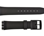 Swatch Replacement 17mm Plastic Watch Band Strap Black - $12.45