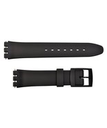 Swatch Replacement 17mm Plastic Watch Band Strap Black - £9.75 GBP