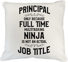 Make Your Mark Design Cool Principal White Pillow Cover for Guidance, Directress - £19.73 GBP+