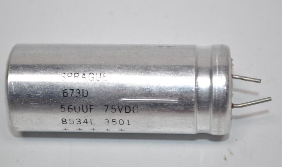 NOS Sprague Capacitor 560uf 75vdc 673D 8534L 3501 - 105 Degree - $14.84