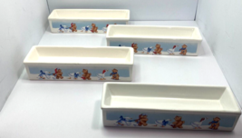 Set of 4 Holiday Quacker Cracker Tray 1988 House of Lloyds Retro Cracker... - $19.79