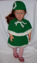 Handmade American Girl 3 Piece outfit, Crochet, 18 Inch Doll, Poncho, Sk... - $22.00