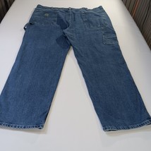 Lee Men's Size 50×32 Fits (48×30)  Blue Straight Leg Loose Fit Cargo Denim Jeans image 15