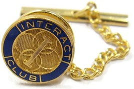 Interact I Club 1/10 10K Gold Filled Vintage Neck Tie Pin Tack Lapel - £42.82 GBP