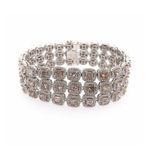 Fine Real Pink Diamonds - Bracelet 20.07ct Natural Fancy Pink Diamonds 18K Gold  - £37,163.12 GBP
