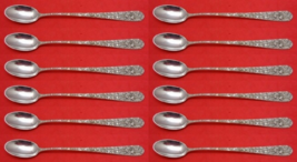 Rose by Stieff Sterling Silver Iced Tea Spoon Set 12 pieces 7 1/2&quot; - $593.01