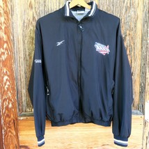 NFL Super Bowl 36 2002 Reebok Black Polyester Bomber Jacket Medium - $942.04 MXN