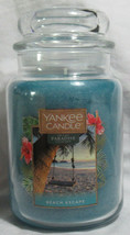 Yankee Candle Large Jar Candle 110-150 hr 22 oz Paradise BEACH ESCAPE floral - £30.79 GBP