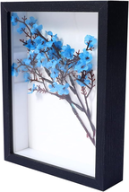 Shadow Box 6X8 Picture Frame with HD Plexiglass Deep Wood Memory Box Disp - $668.39 MXN