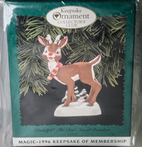 Hallmark Keepsake of Membership Ornament 1996 Rudolph The Red-Nosed Reindeer NIB - £8.65 GBP
