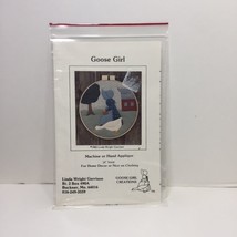 Goose Girl Applique Pattern 14&quot; Hoop Linda Wright Garrison - £10.11 GBP