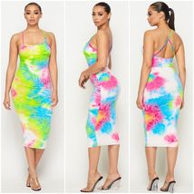 &quot;Everything You Need&quot; Tie Dye Midi Dress - £19.91 GBP