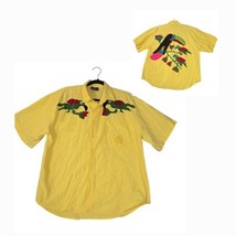 Vtg Ivan Hoe Mens XL Shirt Yellow Bird Toucan Tropical Vacation Resort B... - $26.29