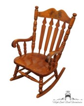 TELL CITY Solid Hard Rock Maple Colonial Style Rocking Chair w. Hand Pai... - $641.24