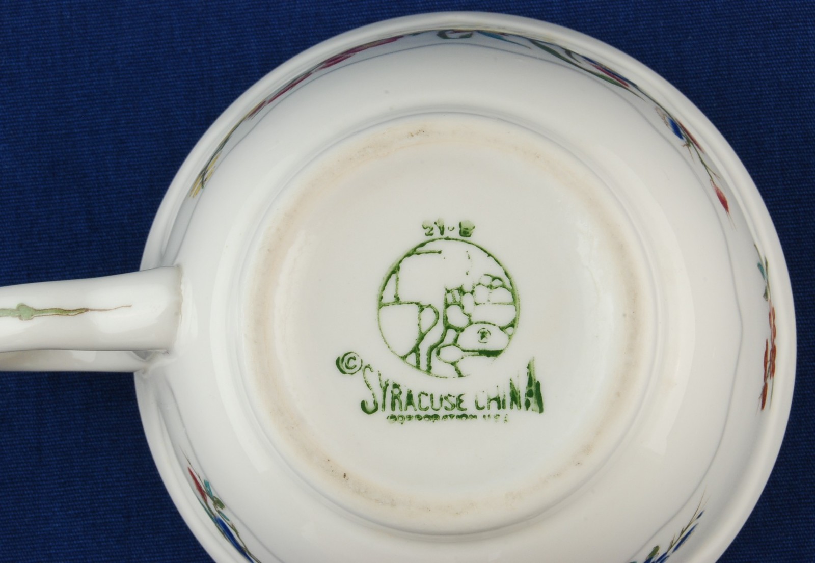 Syracuse Bombay Restaurant Cup Floral Design Green Circle Mark Item image 5