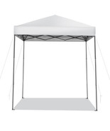 6.6 x 6.6 Feet Outdoor Pop-up Canopy Tent with UPF 50+ Sun Protection-Wh... - $194.91 CAD