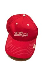 Mens K. Products Budweiser Strap Back Hat Cap Red White - £35.72 GBP