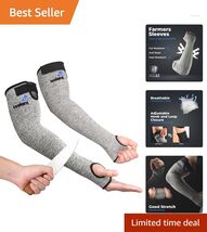 One Size Cut Resistant Farmers Sleeves - Comfortable Protection for Gard... - $33.61
