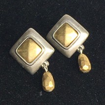 Two Tone Premier Designs Clip Earrings - Gold and Silver Color  - $10.00