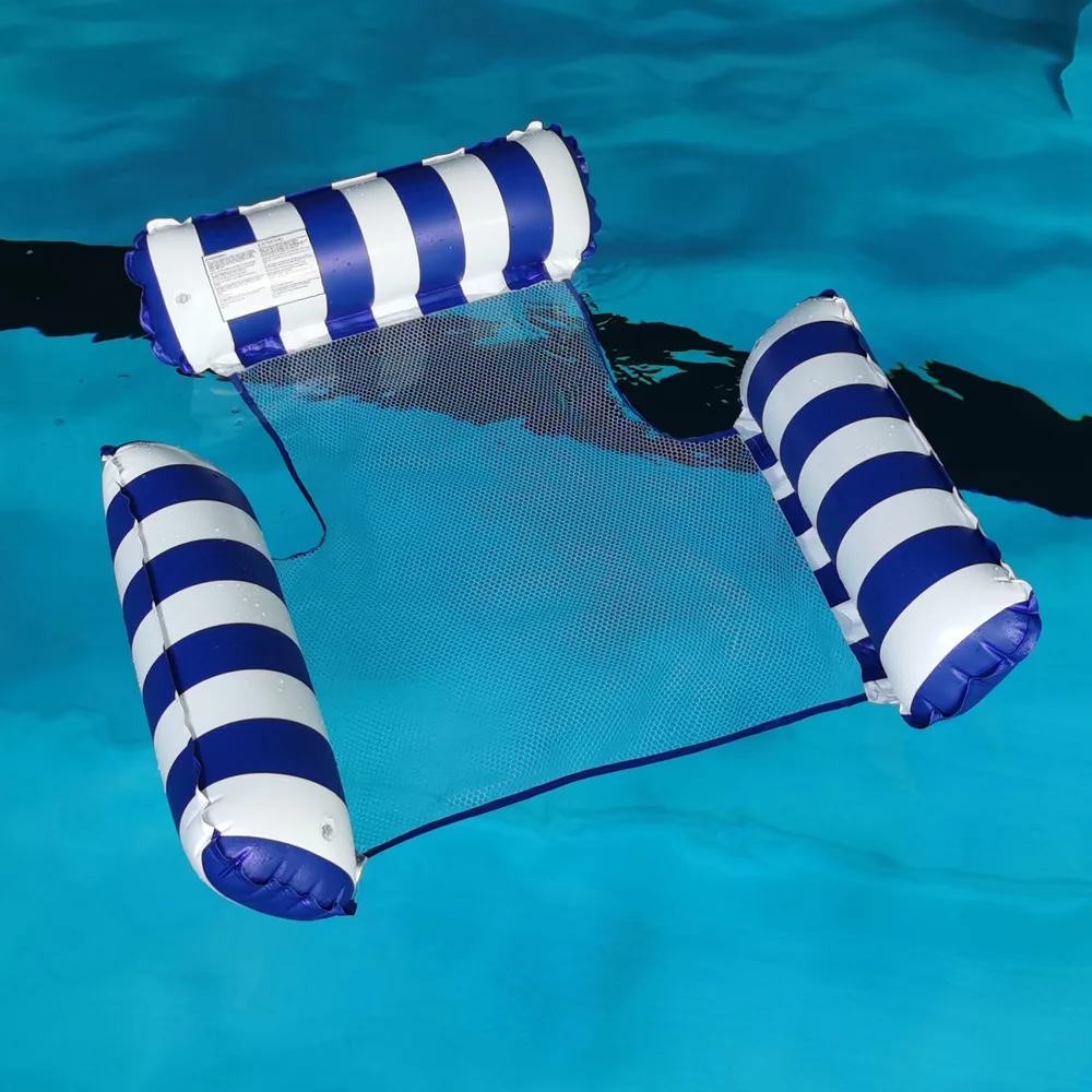 Sporting PVC Summer Inflatable FolAle Float Row Water Hammock Swimming Pool Air  - £23.89 GBP