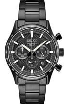 Seiko Black Essentials Chronograph Men Watch SSB415 - £257.19 GBP