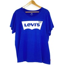 Levi&#39;s Plus Women&#39;s size 2X Short Sleeved Rounded Neck T Shirt Blue NEW - $22.49