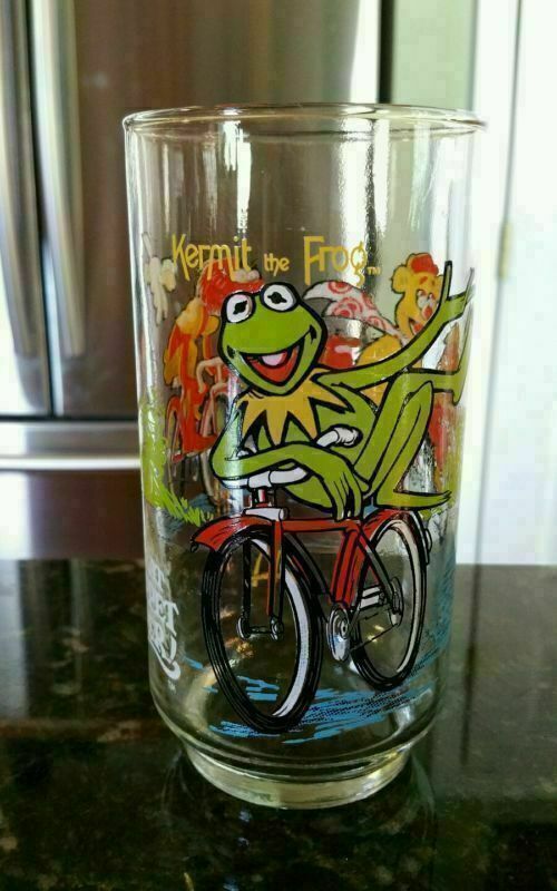 VTG 1981 THE GREAT MUPPET CAPER KERMIT THE FROG MCDONALDS DRINKING GLASS MINT! - $15.34
