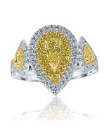 GIA Certificato 1.50 TCW Pera Luce Diamante Giallo Fidanzamento Anello 1... - €4.422,75 EUR