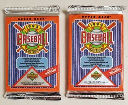 1992 Upper Deck Baseball Lot of 2 (Two) Sealed Unopened Packs* - $14.16