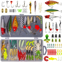 Fishing Lures Kit for Freshwater Bait Tackle Kit for Bass Trout Salmon F... - $17.38