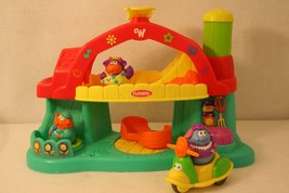 Playskool Weebles Green Red Yellow Barn dance playground playset 3 weebles trike - $74.95