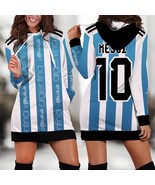 Argentina Messi #10 Fan Soccer World Cup 2022 Hoodie Dress - $68.37 CAD