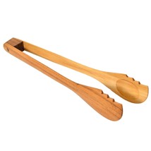 Stylish Hand Carved Salad or Bread Teak Wood Kitchen Tongs - £18.03 GBP